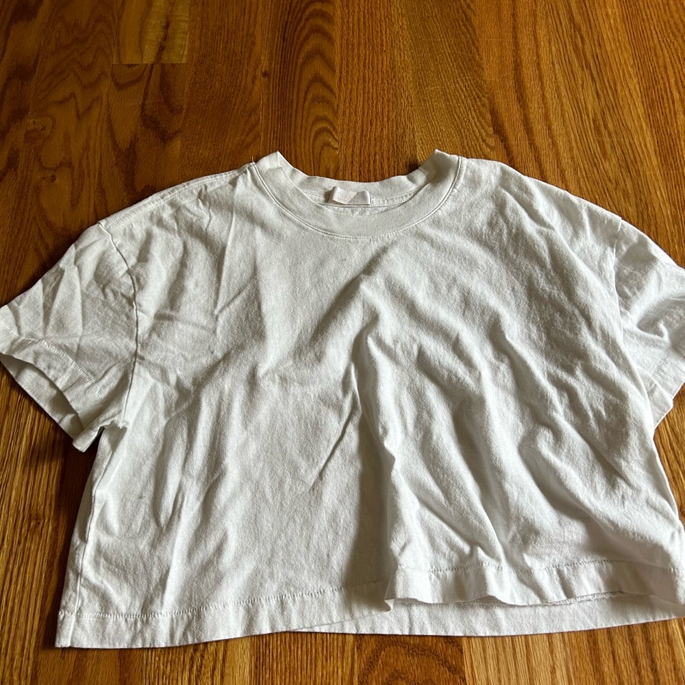 White Cropped T-Shirt